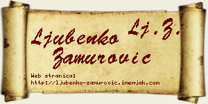 Ljubenko Zamurović vizit kartica